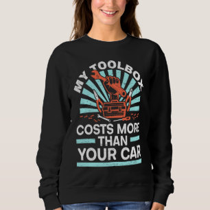 Sweatshirt Ma boîte à outils coûte plus que votre mécanicien