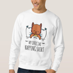 Sweatshirt Ma chemise de sieste officielle avec Cat couché