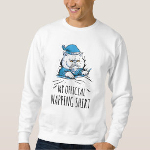 Sweatshirt Ma chemise de sieste officielle avec chien couchan