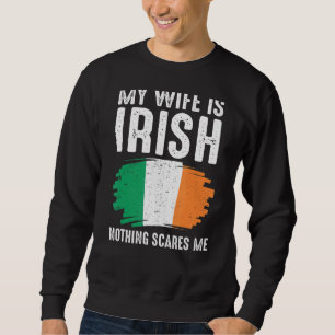 Sweatshirt Ma Femme Est Irlandaise Irland Pride Drapeau Racin