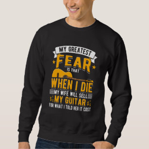 Sweatshirt Ma femme vendra ma guitare Guitariste