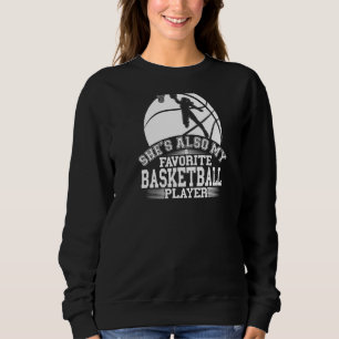 Sweatshirt Ma Fille En Droit Est Mon Joueur De Basketball Pré
