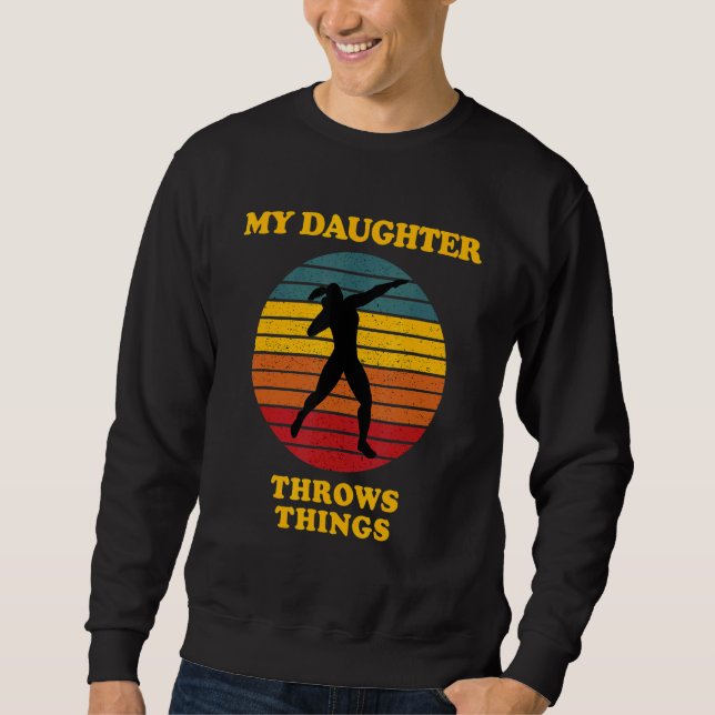 Sweatshirt Ma Fille Jette Des Choses Tiré Met Maman (Devant)