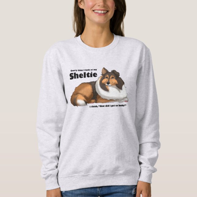 Sweatshirt Ma Lucky Sheltie (Devant)