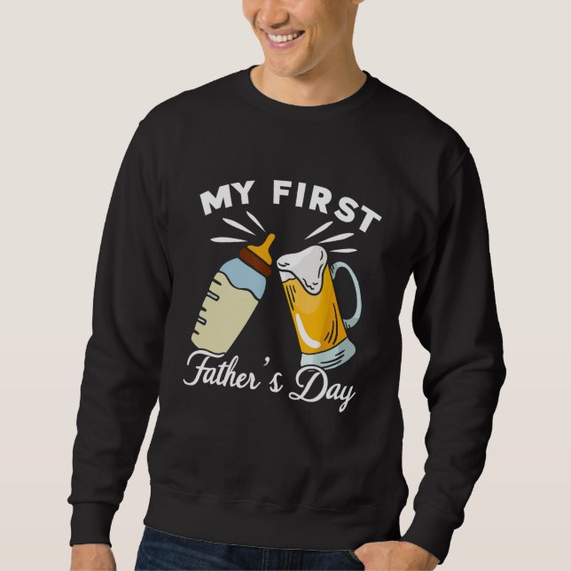 Sweatshirt Ma première Fête des pères Drôle Papa (Devant)
