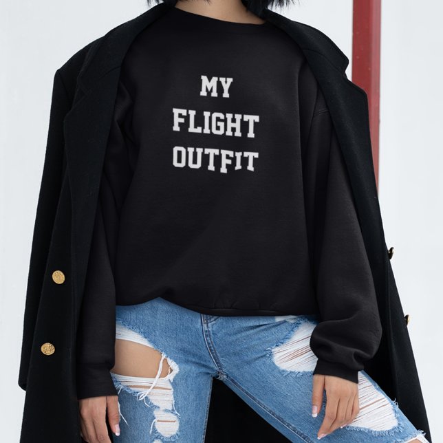 Sweatshirt Ma typographie de tenue de vol Simple, Voyage mode (Créateur téléchargé)