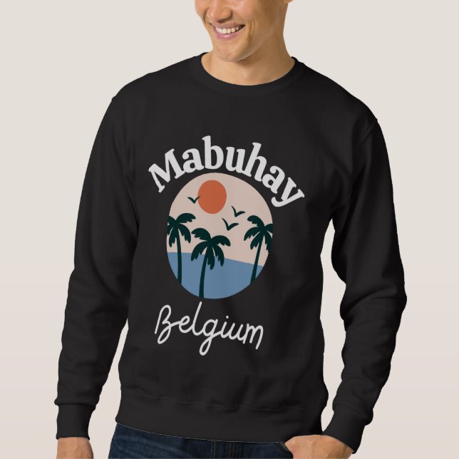 Sweatshirt Mabuhay Belgique Philippines Salutation Tagalog Pi (Devant)