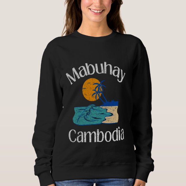 Sweatshirt Mabuhay Cambodge Philippines Salutation Tagalog Pi (Devant)