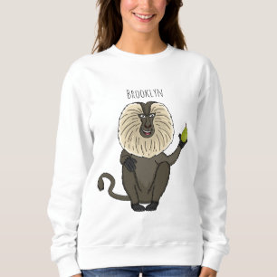 Sweatshirt Macaque singe à queue de lion de dessin animé drôl