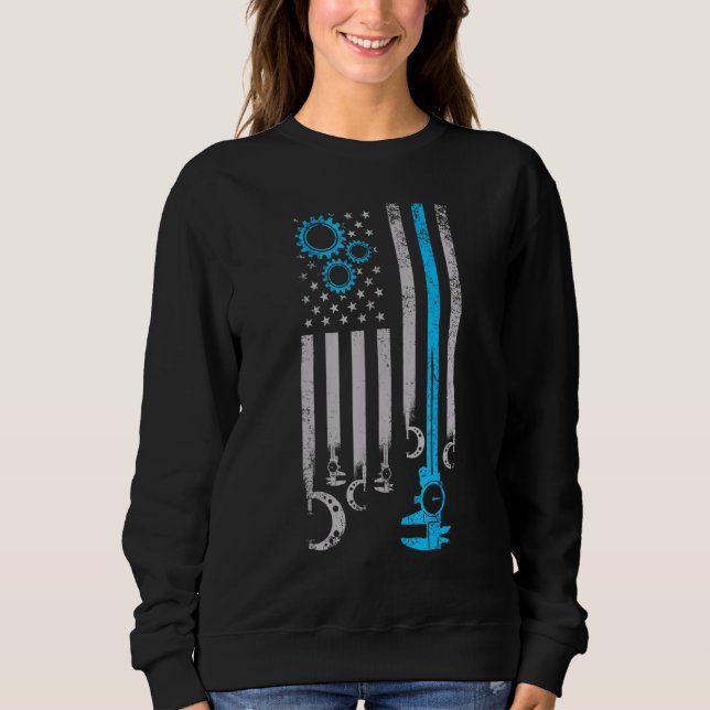 Sweatshirt Machiniste Machine Opérateur Usinage 64 (Devant)
