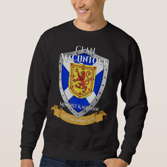 Sweatshirt Maclintock Scottish Family Clan Scotland Shield (Devant)