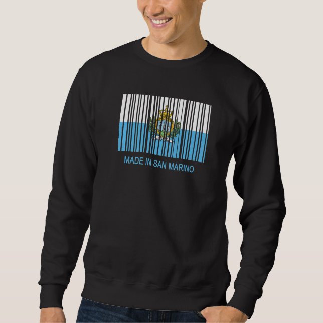 Sweatshirt Made in San Marino Flag Barcode Premium (Devant)