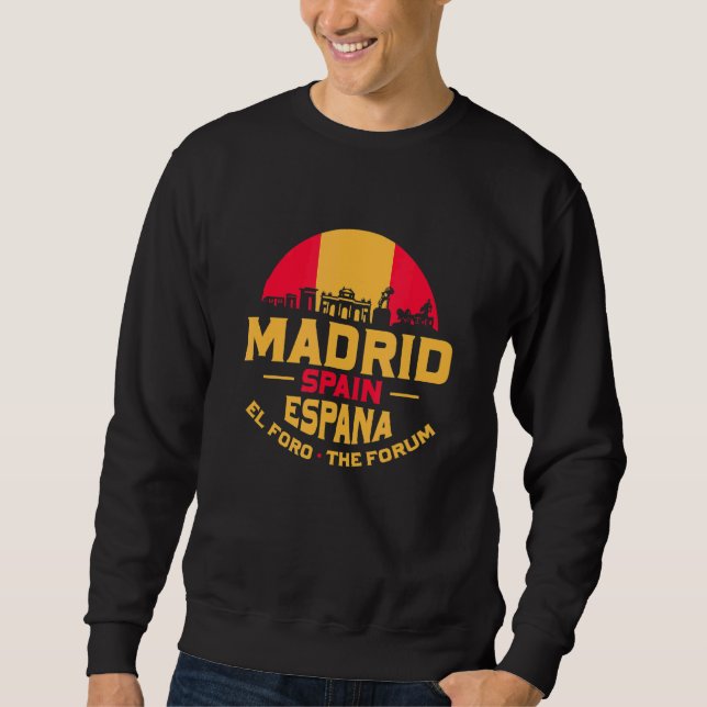 Sweatshirt Madrid Espagne Espana Historique Skyline Espagnol (Devant)