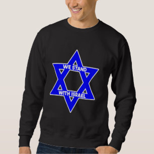Sweatshirt Magen David avec Nous sommes avec Israël - Je sout