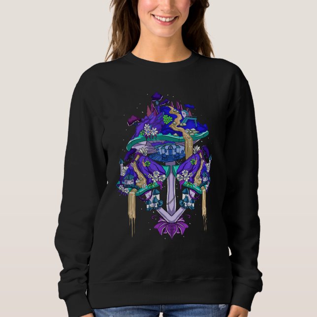 Sweatshirt Magic Mushroom House Inspiré Champignons Royaume R (Devant)