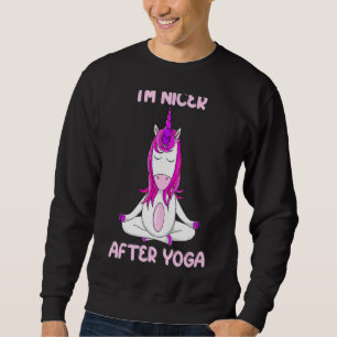 Sweatshirt Magique Je suis plus agréable après Yoga Unicorn M