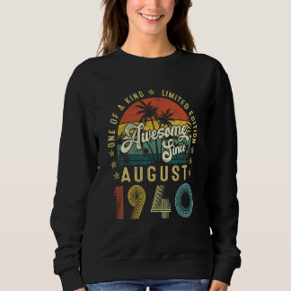 Sweatshirt Magnifique depuis août 1940 Vintage 82e anniversai