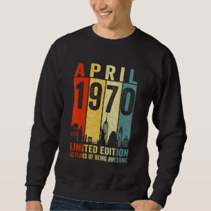 Sweatshirt Magnifique depuis avril 1970 52e anniversaire Vint