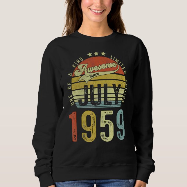 Sweatshirt Magnifique depuis juillet 1959 Vintage 63ème anniv (Devant)