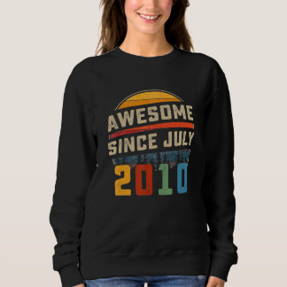Sweatshirt Magnifique Depuis Juillet 2010 12ème Anniversaire 
