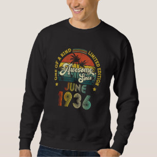 Sweatshirt Magnifique depuis juin 1936 86 Ans 86e Anniversair