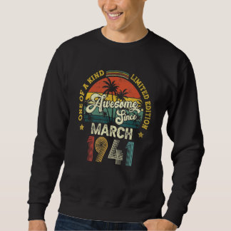 Sweatshirt Magnifique depuis mars 1941 Vintage 81ème annivers