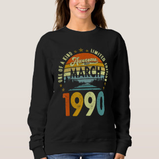 Sweatshirt Magnifique depuis mars 1990 Vintage 32e anniversai