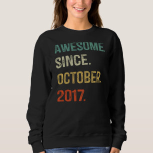 Sweatshirt Magnifique Depuis Octobre 2017 5e Anniversaire 5 A