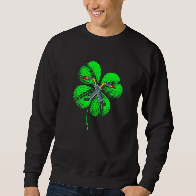 Sweatshirt Magnifique Saint Patrick S Day Welder Shamrock Cas (Devant)