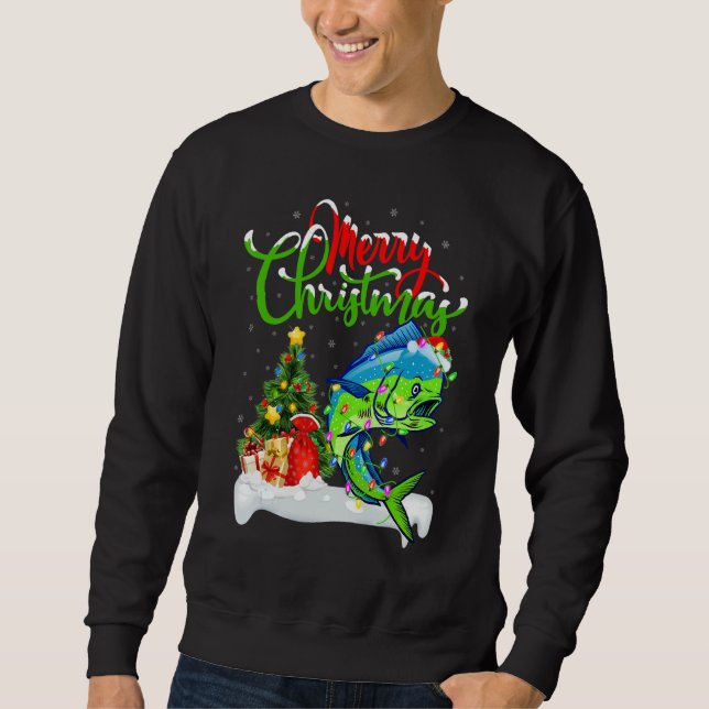 Sweatshirt Mahi Mahi Fish   Xmas Decorations Mahi Mahi Christ (Devant)