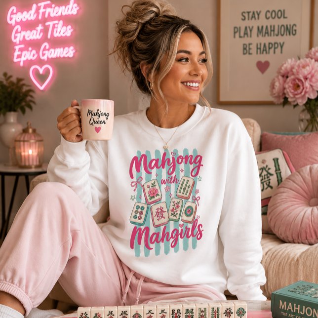 Sweatshirt Mahjong avec les Mahgirls (Créateur téléchargé)