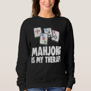 Sweatshirt Mahjong Est Ma Thérapie Tee Femmes Amateurs De Jeu