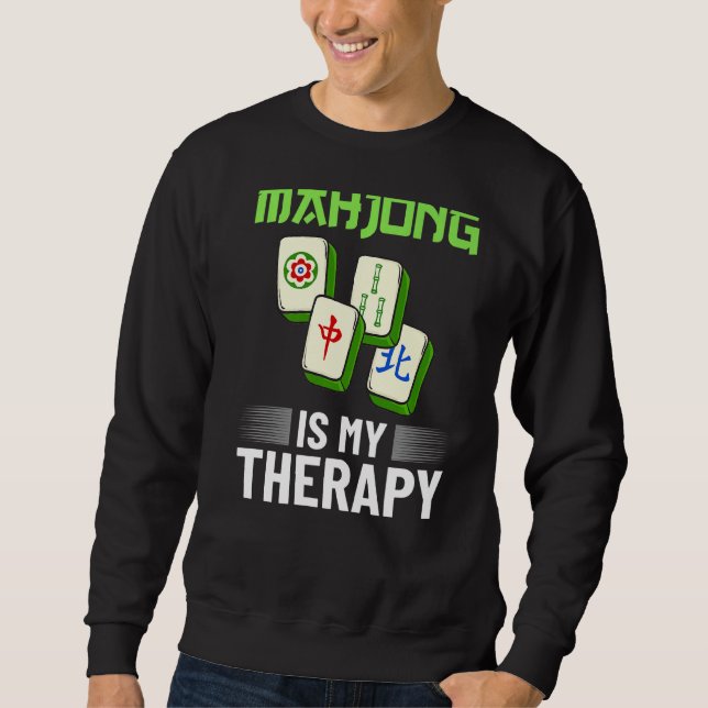 Sweatshirt Mahjong Jeu Cartes de table Joueur Tile Américain (Devant)