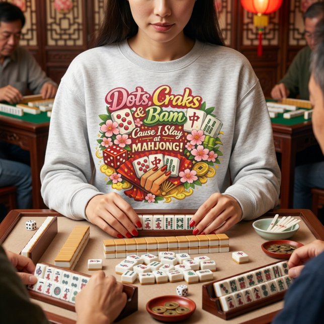 Sweatshirt Mahjong Points, Craques Et Bam (Créateur téléchargé)