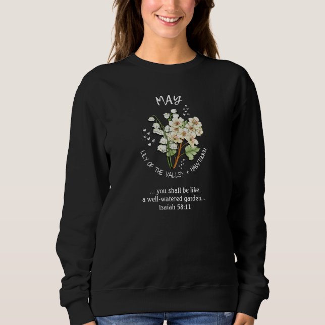Sweatshirt MAI Mois de naissance Fleur Christian (Devant)