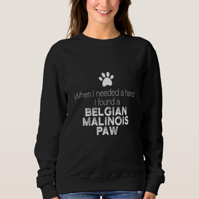 Sweatshirt Main Belge Malinois Paw Berger Belge (Devant)