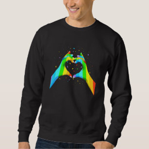 Sweatshirt Main du coeur LGBT