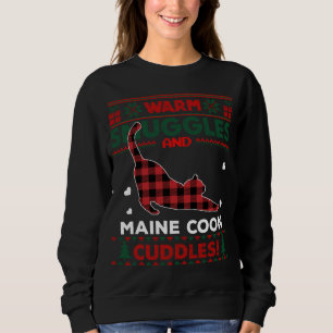 Sweatshirt Maine Coon Amoureux des chats mignon Chat Noël moc