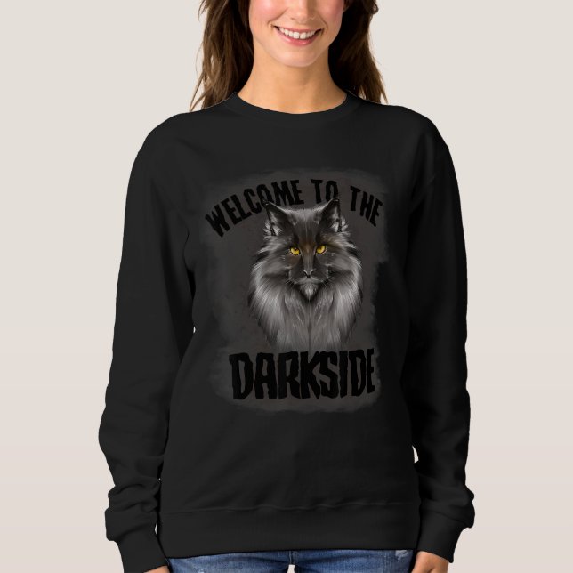 Sweatshirt Maine Coon Chat Kitten Femmes Hommes (Devant)