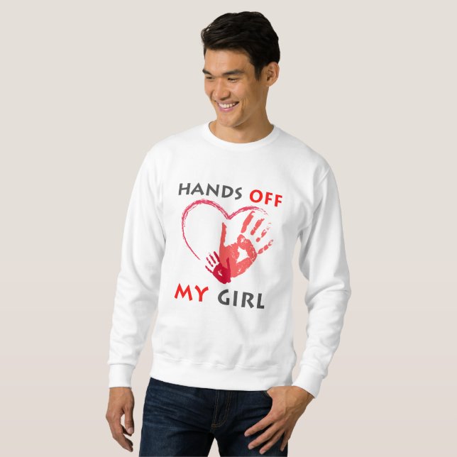 Sweatshirt Mains de mon mec et de ma chemise (Devant entier)