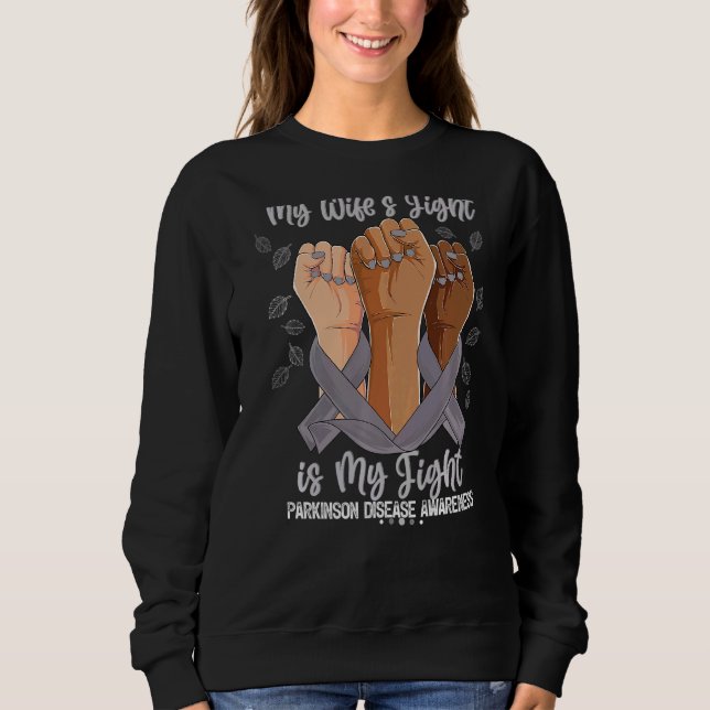 Sweatshirt Mains Le combat de ma femme est mon combat Awar de (Devant)