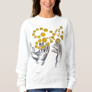Sweatshirt Mains tendues avec Globes dorés