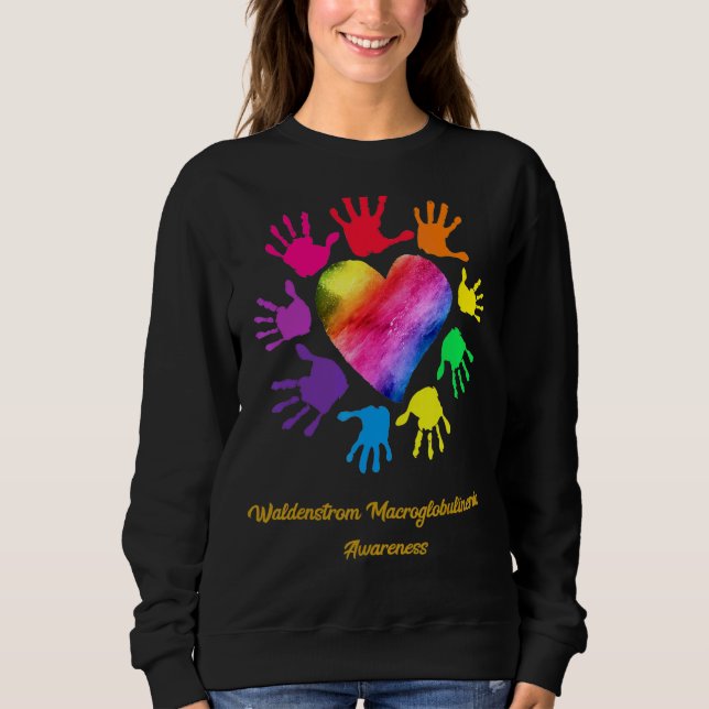 Sweatshirt Mains Waldenstrom Macroglobulinemia (Devant)