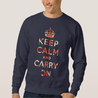 Sweatshirt maintenez calme et continuez le drapeau d'Union