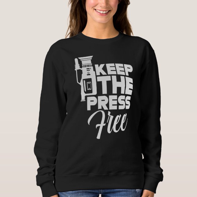 Sweatshirt Maintenir La Liberté De La Presse Journalisme Libe (Devant)