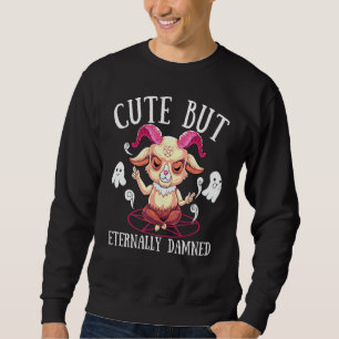 Sweatshirt Mais Damné Baphomet Gothique Chèvre Sataniste Pent