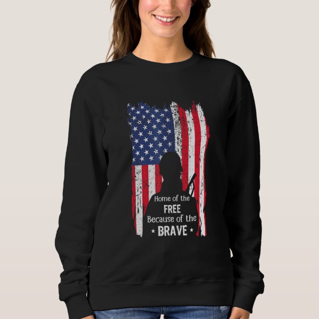 Sweatshirt Maison De La Liberté À Cause De La Brave Fla Améri (Devant)