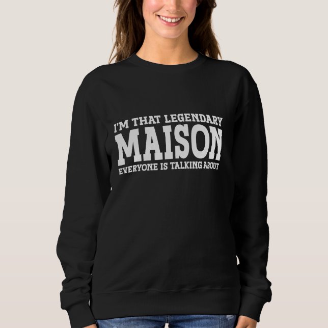 Sweatshirt Maison Nom personnel Prénom Funny Maison (Devant)