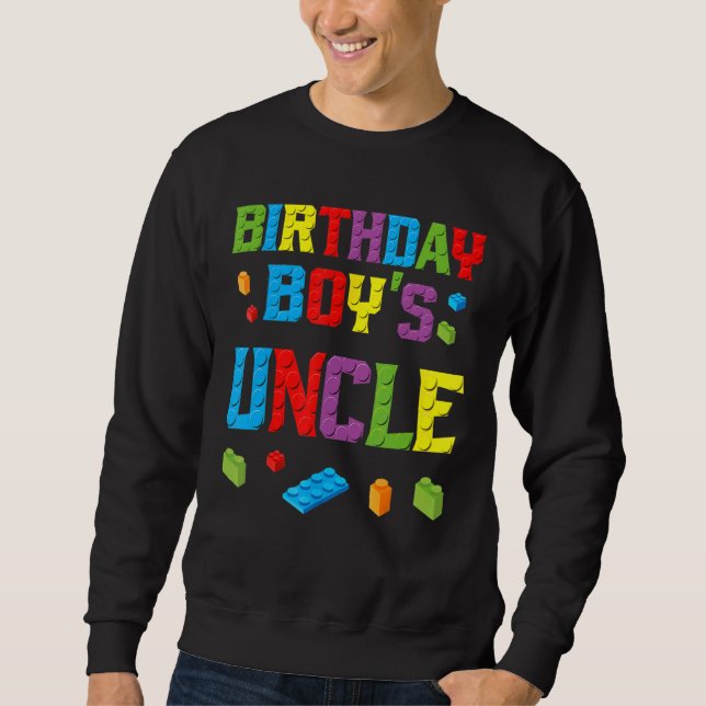 Sweatshirt Maître Constructeur Anniversaire Boy's Uncle Build (Devant)