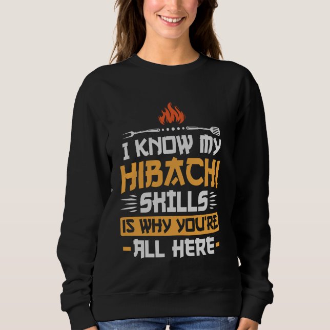 Sweatshirt Maître de grill BBQ Chef Hibachi (Devant)